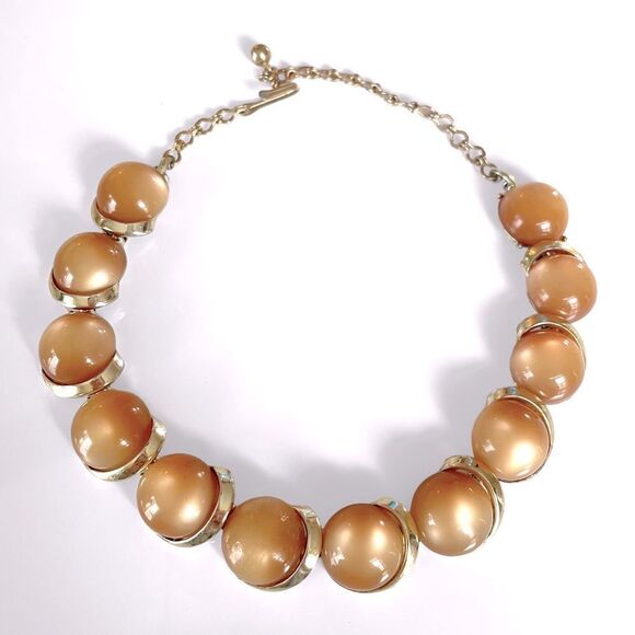 Vintage Butterscotch Moonglow Collar Necklace - Picture 1 of 5